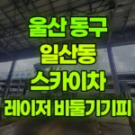 울산 동구 일산동 스카이차 레이저설치및 기피제 작업 현장 사진