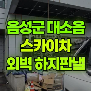 충북 음성군 스카이차 외벽 하지판낼 일대 후기