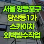 서울 영등포구 당산동1가 스카이차 외벽방수작업 현장 사진