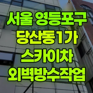 서울 영등포구 스카이차 외벽방수작업 일대 후기