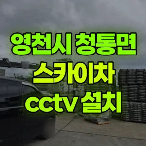 경북 영천시 스카이차 cctv 설치 1시간 후기