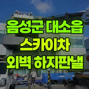충북 음성군 스카이차 외벽 하지판낼 일대 후기