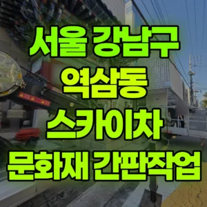 서울 강남구 스카이차 문화재-간판작업 2시간 후기