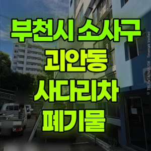경기 부천시 1톤 사다리차 폐기물  2시간 후기