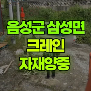 충북 음성군 16톤 맹꽁이 크레인 자재양중  1시간 후기