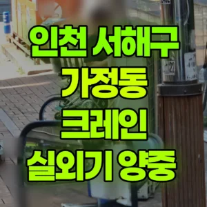 인천 서해구 13톤 맹꽁이 크레인 실외기 양중  1시간 비용