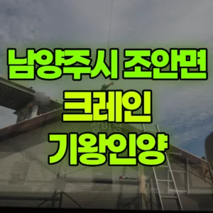 경기 남양주시 13톤 맹꽁이 크레인 기왕인양 2시간 후기