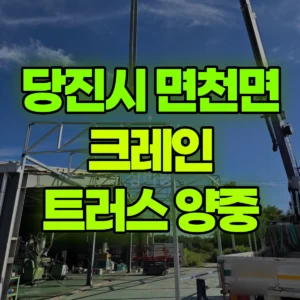 충남 당진시 5톤 카고크레인 트러스 구조물 양중  반나절 후기
