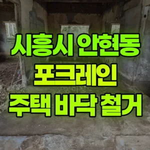경기 시흥시 미니008 포크레인(굴착기) 농가 주택주택 바닥 내부 철거  일대 후기