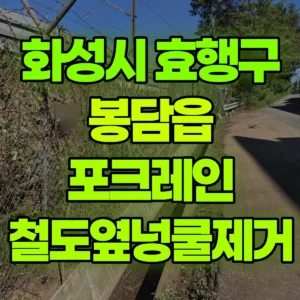 경기 화성시 미니035 포크레인(굴착기) 철도옆넝쿨제거 반나절 비용