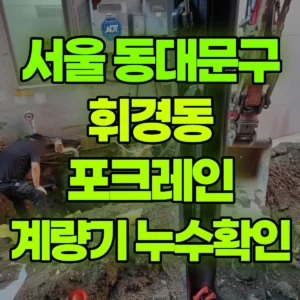 서울 동대문구 미니035 포크레인(굴착기) 수도 계량기 누수 확인 작업  반나절 후기
