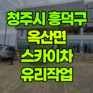 충북 청주시 스카이차 유리작업 일대 후기