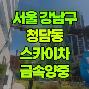 서울 강남구 스카이차 금속양중 1시간 후기