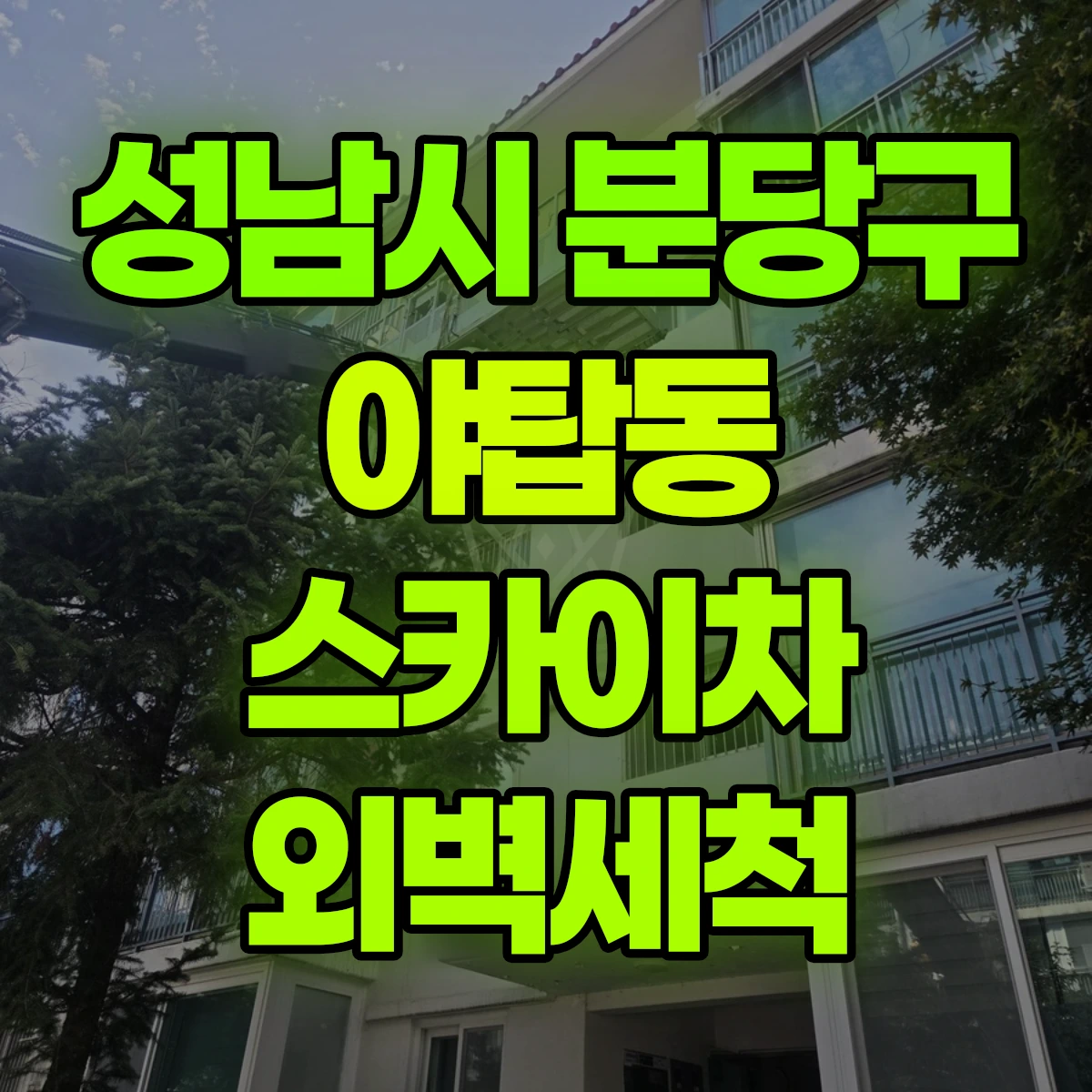 성남시 분당구 야탑동 스카이차 외벽세척 비용