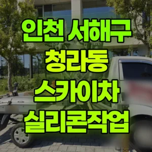인천 서해구 스카이차 실리콘작업 1시간 비용