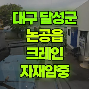 대구 달성군 16톤 맹꽁이 크레인 자재얌중 일대 비용