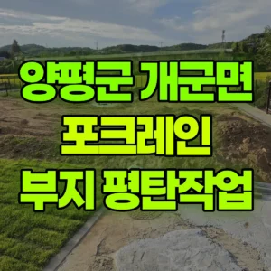 경기 양평군 06바퀴(W) 포크레인(굴착기) 부지정리/밭평탄작업 일대 후기