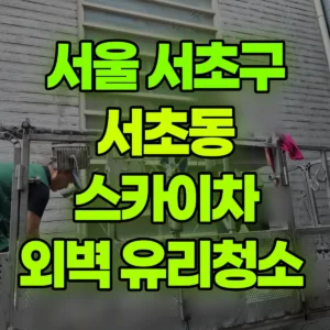 서울 서초구 스카이차 외벽 유리청소  반나절 후기