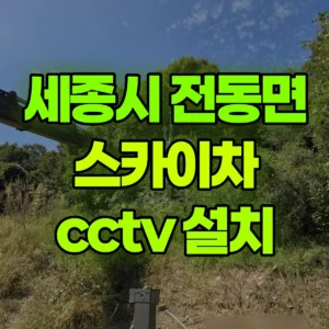세종시 솔티로 스카이차 cctv 설치 1시간 비용
